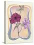 Art Deco Petunias-Judy Mastrangelo-Stretched Canvas