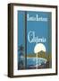 Art Deco Poster, Santa Barbara, California-null-Framed Art Print