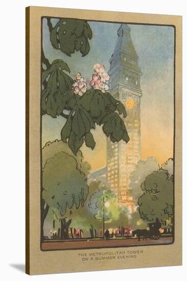Art Deco Rendering of Metropolitan Tower, New York City-null-Stretched Canvas