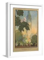 Art Deco Rendering of Metropolitan Tower, New York City-null-Framed Art Print