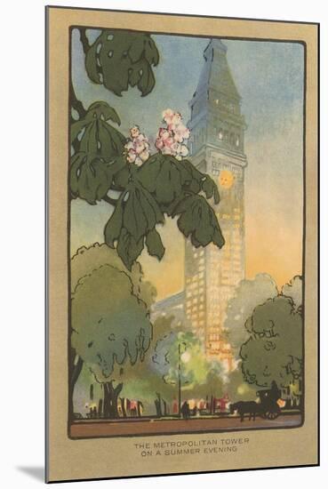 Art Deco Rendering of Metropolitan Tower, New York City-null-Mounted Art Print