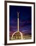 Art Deco Statue at Sunrise Over the Pacific Ocean, Napier, North Island, New Zealand-Don Smith-Framed Photographic Print