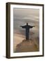 Art Deco Statue of Jesus, Corcovado Mountain, Rio de Janeiro, Brazil-Peter Adams-Framed Photographic Print