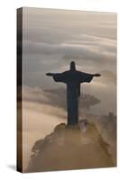 Art Deco Statue of Jesus, Corcovado Mountain, Rio de Janeiro, Brazil-Peter Adams-Stretched Canvas