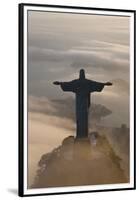 Art Deco Statue of Jesus, Corcovado Mountain, Rio de Janeiro, Brazil-Peter Adams-Framed Premium Photographic Print