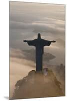 Art Deco Statue of Jesus, Corcovado Mountain, Rio de Janeiro, Brazil-Peter Adams-Mounted Premium Photographic Print