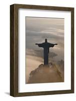 Art Deco Statue of Jesus, Corcovado Mountain, Rio de Janeiro, Brazil-Peter Adams-Framed Photographic Print