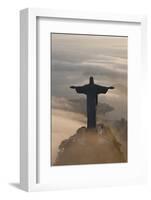 Art Deco Statue of Jesus, Corcovado Mountain, Rio de Janeiro, Brazil-Peter Adams-Framed Photographic Print