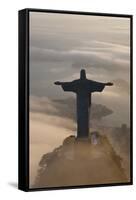 Art Deco Statue of Jesus, Corcovado Mountain, Rio de Janeiro, Brazil-Peter Adams-Framed Stretched Canvas