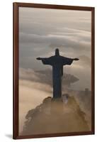 Art Deco Statue of Jesus, Corcovado Mountain, Rio de Janeiro, Brazil-Peter Adams-Framed Photographic Print