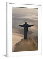 Art Deco Statue of Jesus, Corcovado Mountain, Rio de Janeiro, Brazil-Peter Adams-Framed Photographic Print