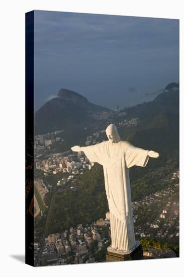 Art Deco Statue of Jesus, Corcovado Mountain, Rio de Janeiro, Brazil-Peter Adams-Stretched Canvas