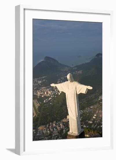 Art Deco Statue of Jesus, Corcovado Mountain, Rio de Janeiro, Brazil-Peter Adams-Framed Photographic Print