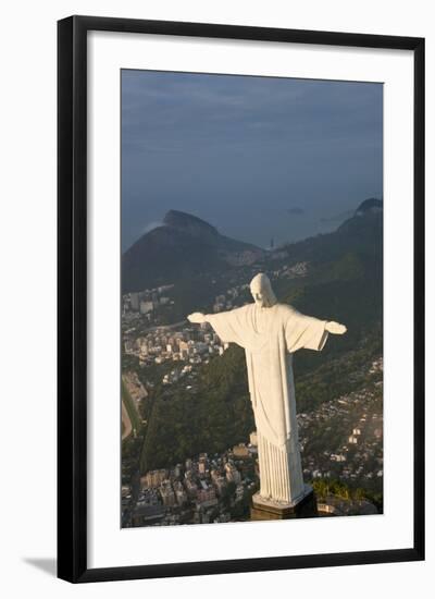 Art Deco Statue of Jesus, Corcovado Mountain, Rio de Janeiro, Brazil-Peter Adams-Framed Photographic Print