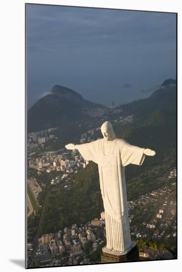 Art Deco Statue of Jesus, Corcovado Mountain, Rio de Janeiro, Brazil-Peter Adams-Mounted Photographic Print