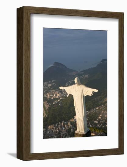 Art Deco Statue of Jesus, Corcovado Mountain, Rio de Janeiro, Brazil-Peter Adams-Framed Photographic Print