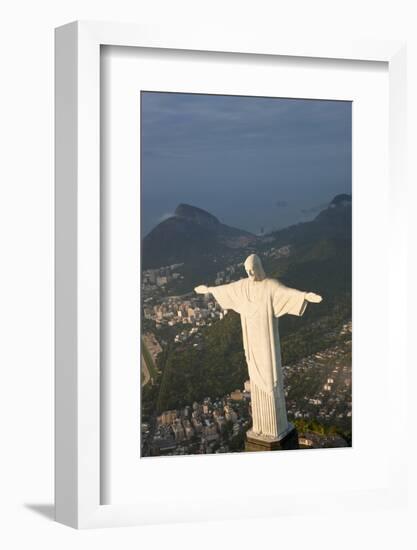 Art Deco Statue of Jesus, Corcovado Mountain, Rio de Janeiro, Brazil-Peter Adams-Framed Photographic Print