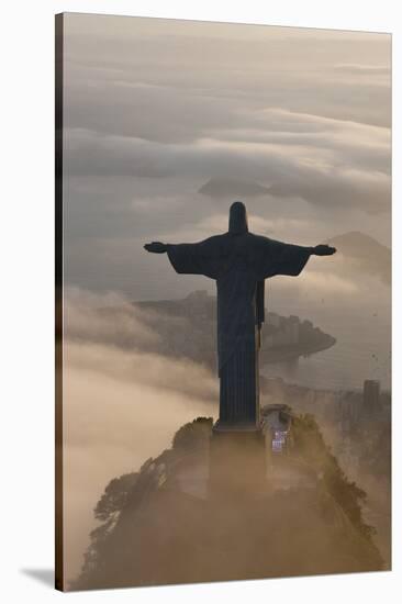 Art Deco Statue of Jesus, Corcovado Mountain, Rio de Janeiro, Brazil-Peter Adams-Stretched Canvas