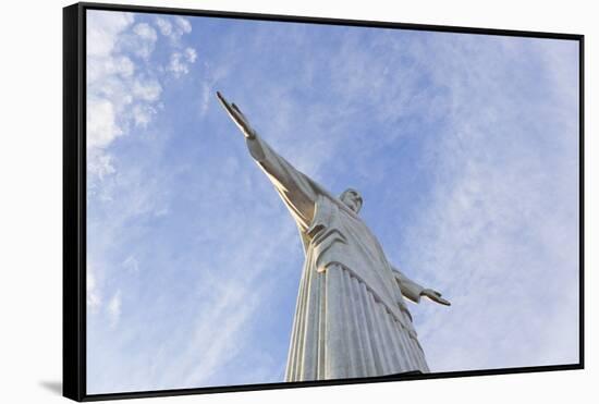 Art Deco Statue of Jesus,On Corcovado Mountain, Rio de Janeiro, Brazil-Peter Adams-Framed Stretched Canvas