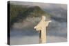 Art Deco Statue of Jesus,On Corcovado Mountain, Rio de Janeiro, Brazil-Peter Adams-Stretched Canvas