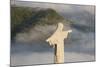 Art Deco Statue of Jesus,On Corcovado Mountain, Rio de Janeiro, Brazil-Peter Adams-Mounted Photographic Print