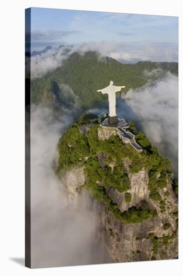 Art Deco Statue of Jesus,On Corcovado Mountain, Rio de Janeiro, Brazil-Peter Adams-Stretched Canvas