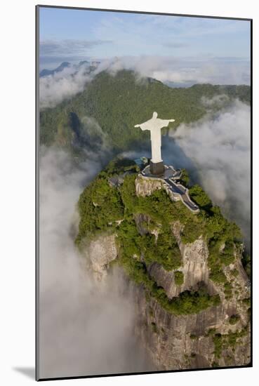 Art Deco Statue of Jesus,On Corcovado Mountain, Rio de Janeiro, Brazil-Peter Adams-Mounted Photographic Print