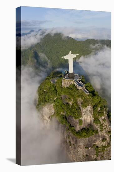 Art Deco Statue of Jesus,On Corcovado Mountain, Rio de Janeiro, Brazil-Peter Adams-Stretched Canvas