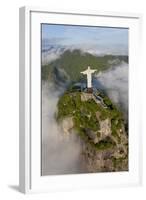 Art Deco Statue of Jesus,On Corcovado Mountain, Rio de Janeiro, Brazil-Peter Adams-Framed Photographic Print