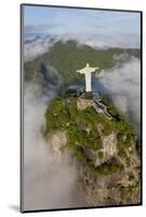 Art Deco Statue of Jesus,On Corcovado Mountain, Rio de Janeiro, Brazil-Peter Adams-Mounted Photographic Print