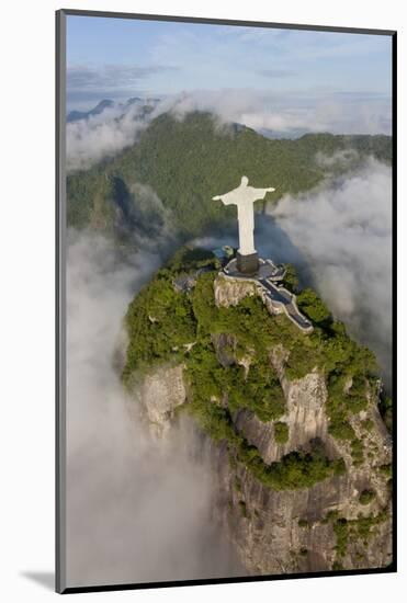 Art Deco Statue of Jesus,On Corcovado Mountain, Rio de Janeiro, Brazil-Peter Adams-Mounted Photographic Print