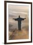 Art Deco Statue of Jesus,On Corcovado Mountain, Rio de Janeiro, Brazil-Peter Adams-Framed Photographic Print