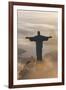 Art Deco Statue of Jesus,On Corcovado Mountain, Rio de Janeiro, Brazil-Peter Adams-Framed Photographic Print