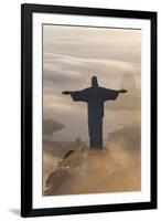 Art Deco Statue of Jesus,On Corcovado Mountain, Rio de Janeiro, Brazil-Peter Adams-Framed Photographic Print