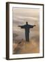 Art Deco Statue of Jesus,On Corcovado Mountain, Rio de Janeiro, Brazil-Peter Adams-Framed Photographic Print