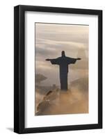 Art Deco Statue of Jesus,On Corcovado Mountain, Rio de Janeiro, Brazil-Peter Adams-Framed Photographic Print