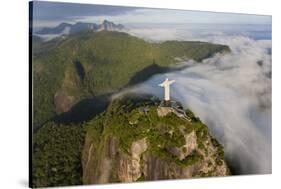 Art Deco Statue of Jesus,On Corcovado Mountain, Rio de Janeiro, Brazil-Peter Adams-Stretched Canvas