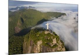 Art Deco Statue of Jesus,On Corcovado Mountain, Rio de Janeiro, Brazil-Peter Adams-Mounted Premium Photographic Print