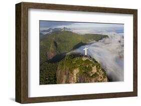 Art Deco Statue of Jesus,On Corcovado Mountain, Rio de Janeiro, Brazil-Peter Adams-Framed Photographic Print