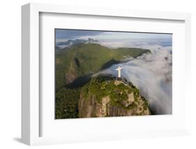 Art Deco Statue of Jesus,On Corcovado Mountain, Rio de Janeiro, Brazil-Peter Adams-Framed Photographic Print