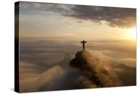 Art Deco Statue of Jesus,On Corcovado Mountain, Rio de Janeiro, Brazil-Peter Adams-Stretched Canvas