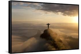 Art Deco Statue of Jesus,On Corcovado Mountain, Rio de Janeiro, Brazil-Peter Adams-Framed Stretched Canvas