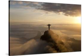 Art Deco Statue of Jesus,On Corcovado Mountain, Rio de Janeiro, Brazil-Peter Adams-Stretched Canvas