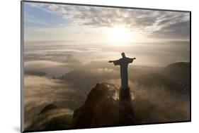 Art Deco Statue of Jesus,On Corcovado Mountain, Rio de Janeiro, Brazil-Peter Adams-Mounted Photographic Print