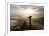 Art Deco Statue of Jesus,On Corcovado Mountain, Rio de Janeiro, Brazil-Peter Adams-Framed Photographic Print