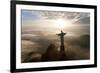 Art Deco Statue of Jesus,On Corcovado Mountain, Rio de Janeiro, Brazil-Peter Adams-Framed Photographic Print