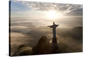 Art Deco Statue of Jesus,On Corcovado Mountain, Rio de Janeiro, Brazil-Peter Adams-Stretched Canvas