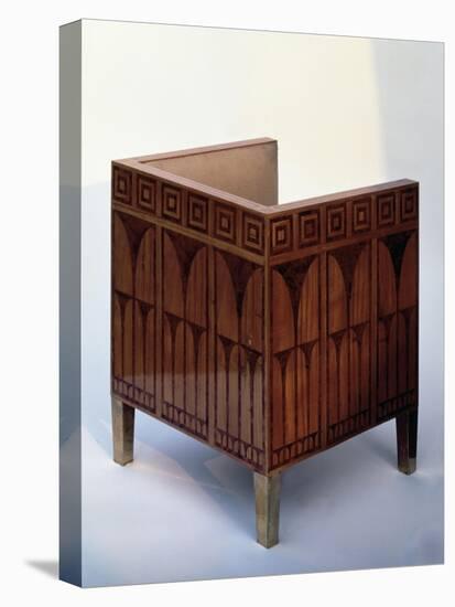 Art Deco Style Chair Inlaid with Satinwood and Brass-Kolo Moser-Stretched Canvas