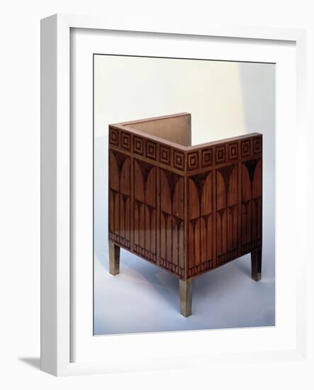 Art Deco Style Chair Inlaid with Satinwood and Brass-Kolo Moser-Framed Giclee Print