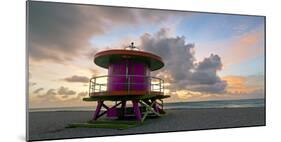 Art Deco Style Lifeguard Hut on South Beach, Ocean Drive, Miami Beach, Miami, Florida, USA-Gavin Hellier-Mounted Photographic Print